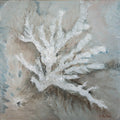 Original Under the Surface II white coral artwork by Pamela Patton, 38 inch square Designer Edition